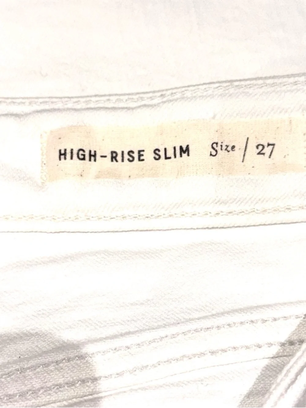 👖👠 PILCRO AND THE LETTERPRESS High-Rise Slim White Stretch‎ Jeans | Women's 27
